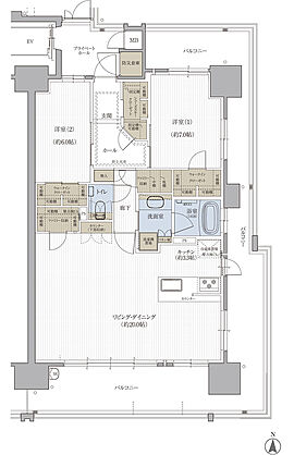 クレアホームズ松江大橋 間取り B