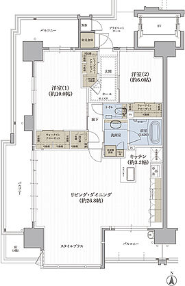 クレアホームズ松江大橋 間取り C