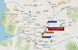 クレアホームズ米子駅 ザ・レジデンス 現地案内図