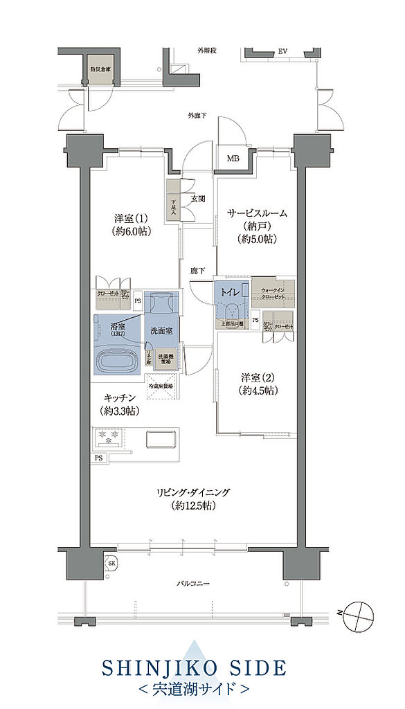 クレアホームズ松江天神町 ザ・レジデンス 間取り B
