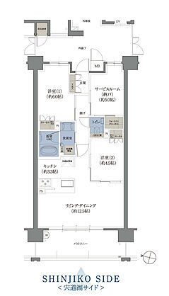 クレアホームズ松江天神町 ザ・レジデンス 間取り B