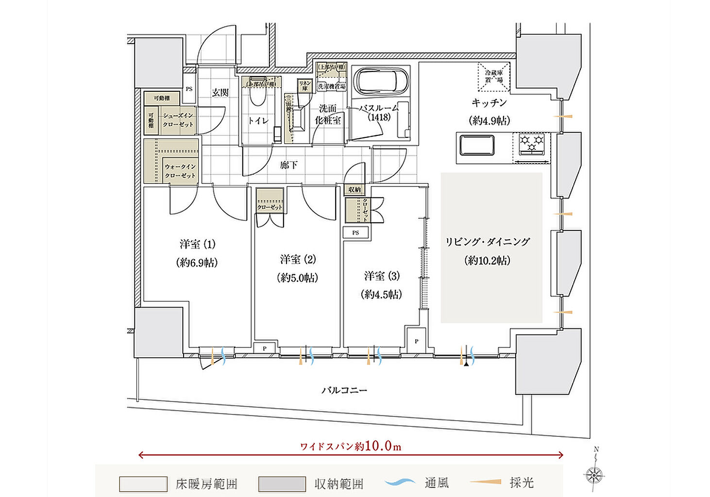 アトラス明大前 間取り E