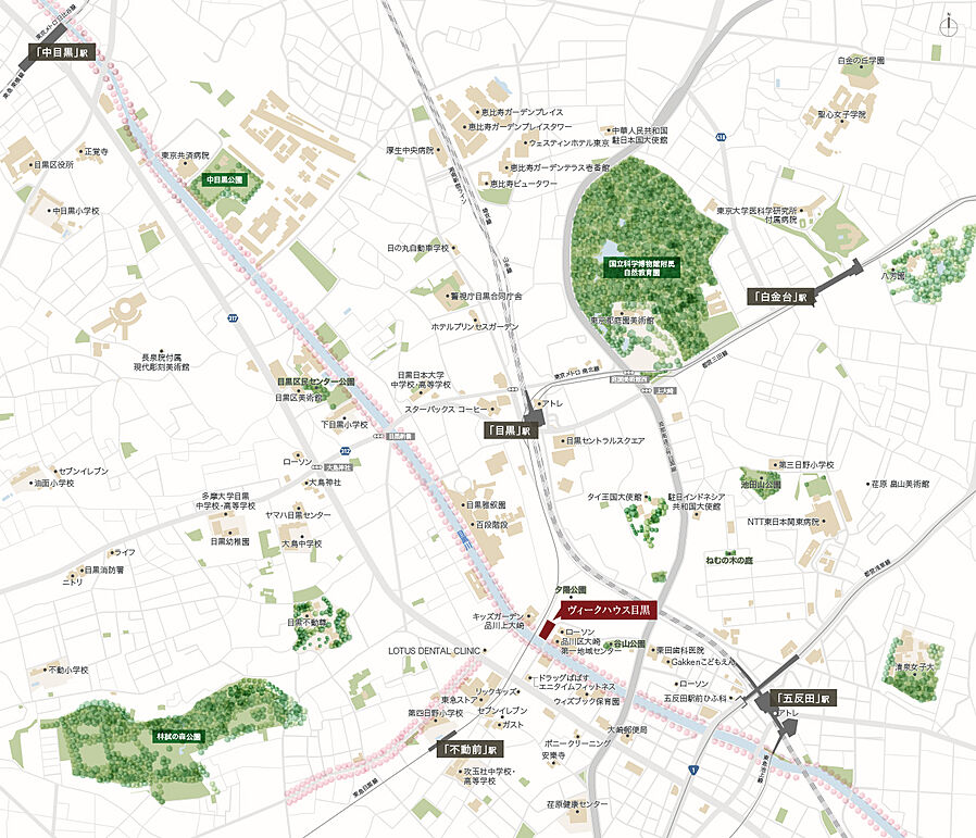 ヴィークハウス目黒：案内図