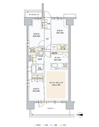 ウエリス仙台長町南 間取り H