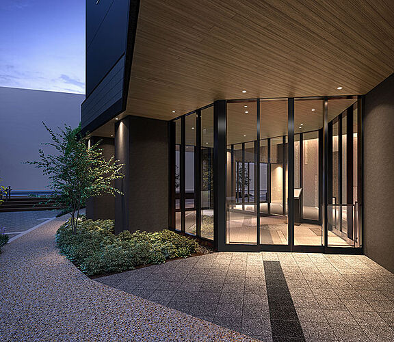 京王多摩川ハモンズ エントランス外観完成予想CG