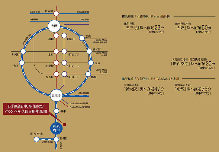 グランドパレス和泉府中駅前 アクセス図