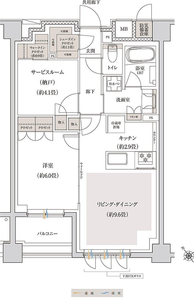 ブランシエラ横浜蒔田 間取り G