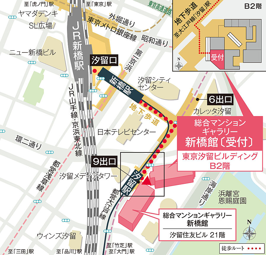 グランドヒルズ南青山：モデルルーム地図
