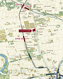 シティテラス上杉 現地案内図