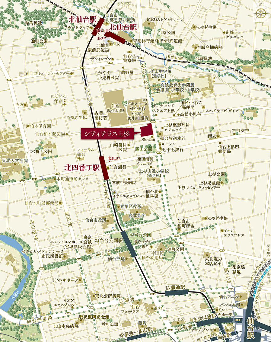シティテラス上杉：案内図