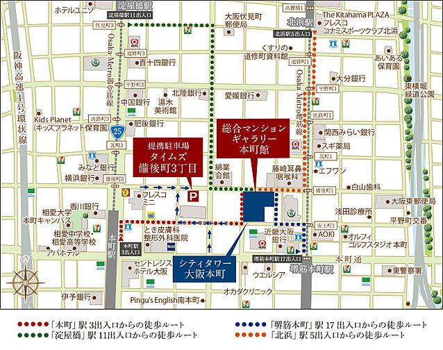 シティテラス谷町四丁目 モデルルーム案内図