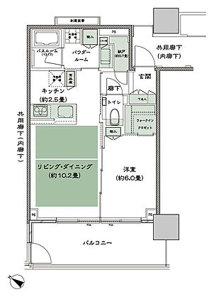 ベイシティタワーズ神戸 EAST 間取り E-45A-1(EA)