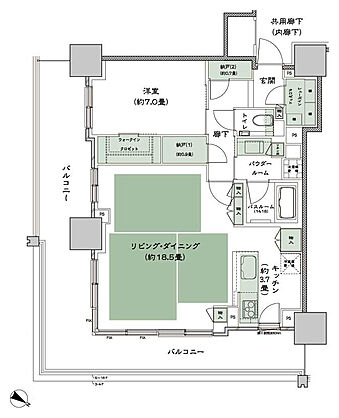 ベイシティタワーズ神戸 EAST 間取り E-70J-1(EE)
