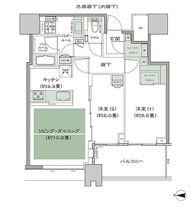 梅田ガーデンレジデンス 間取り W-60B