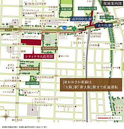 シティテラス高井田 現地案内図