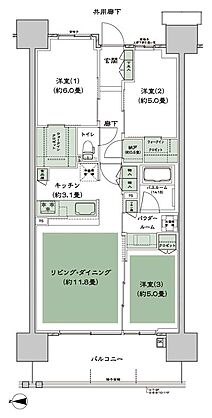 シティハウス八千代緑が丘 間取り C-B4