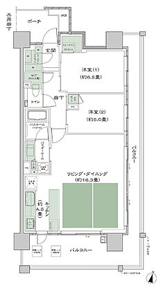 シティタワー青葉通一番町 間取り Fb_LD拡大