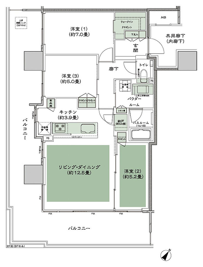 シティタワー千住大橋 間取り D