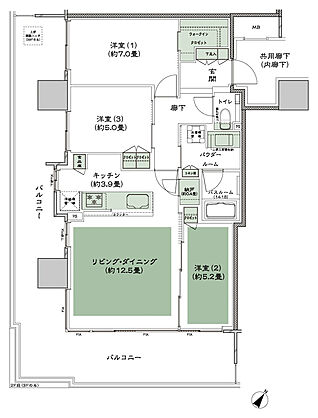 シティタワー千住大橋 間取り D