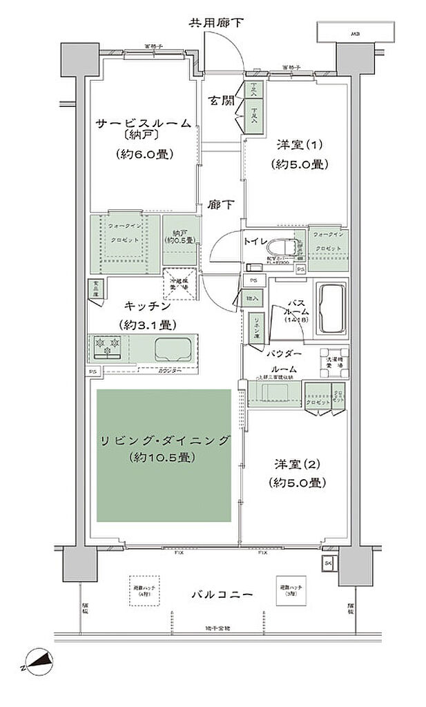 シティテラス善福寺公園 間取り A-B1