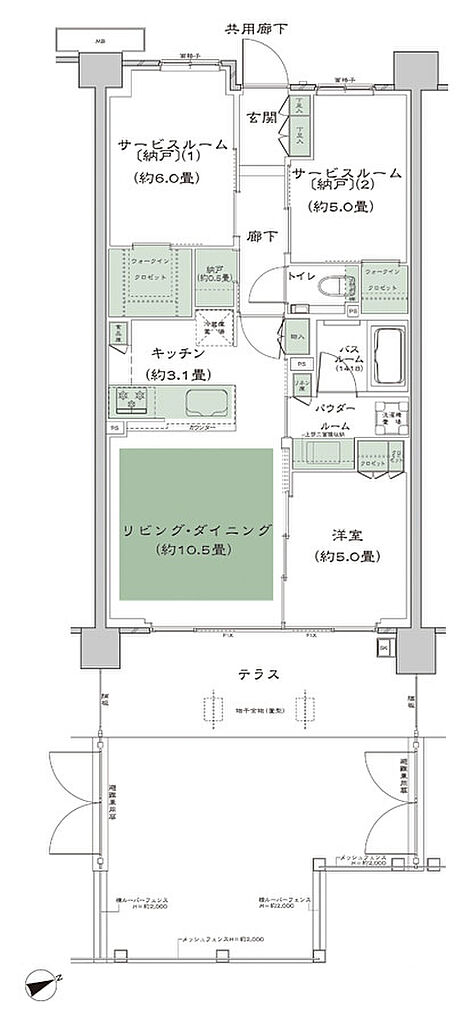 シティテラス善福寺公園 間取り D-B4t