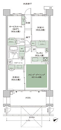 シティハウス西横浜 間取り J2t