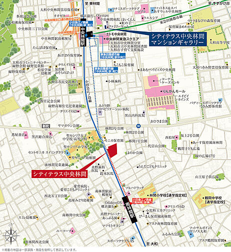 シティテラス中央林間 モデルルーム案内図