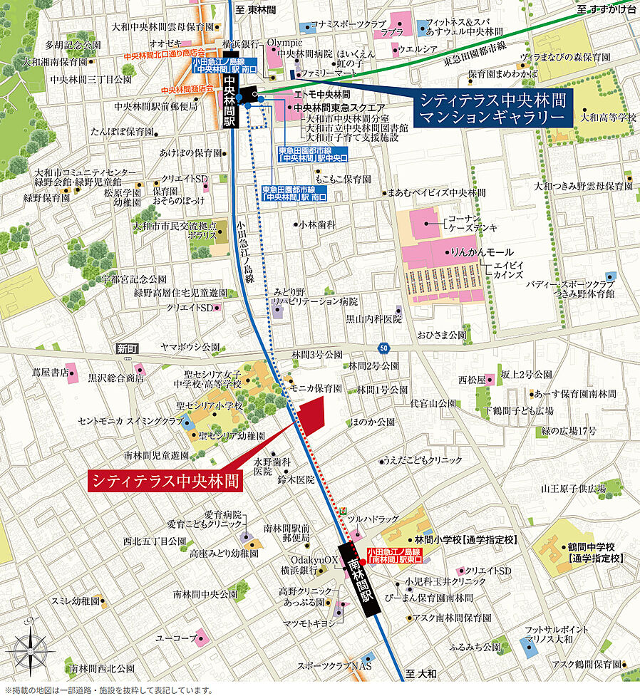 シティテラス中央林間：モデルルーム地図