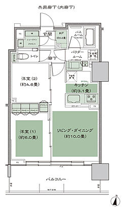 シティタワー札幌ザ・レジデンス 間取り K