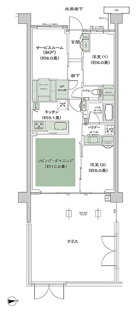 シティテラス桜上水 間取り D-B2t-3