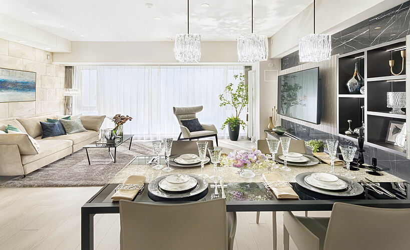 シティタワー札幌すすきの リビング・ダイニング