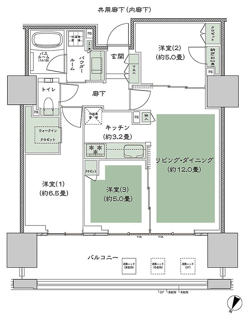 シティタワー錦糸公園 間取り B'-3