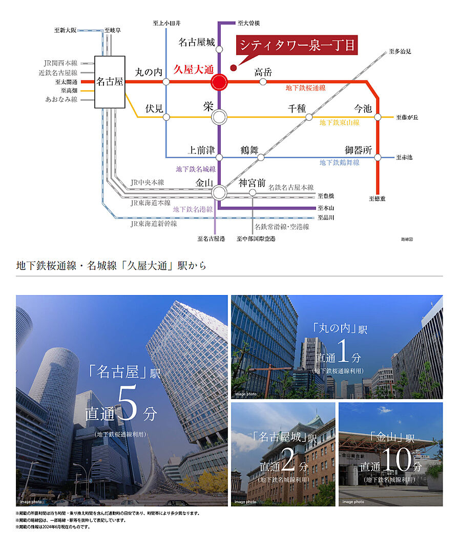 シティタワー泉一丁目：交通図