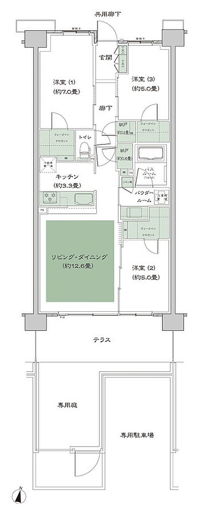ソライエテラス　イースト 間取り D-B11'gp