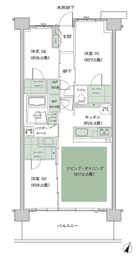 ソライエテラス　ウエスト 間取り H-B11