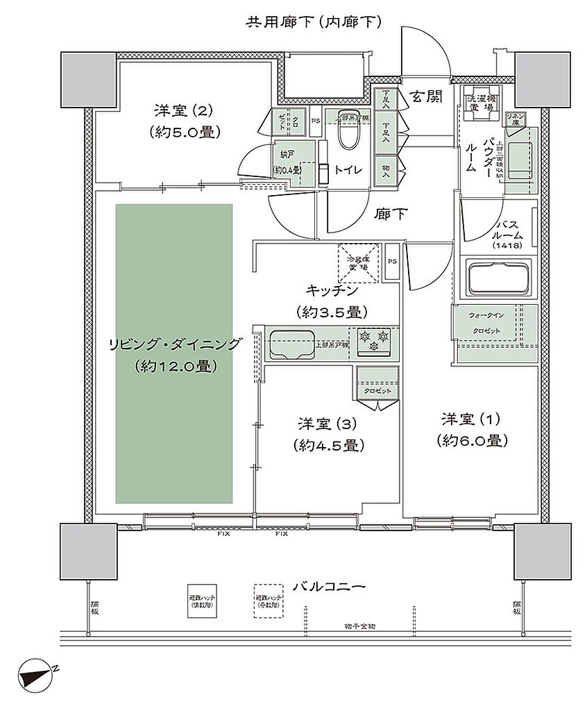 シティタワーズ上板橋イースト 間取り C'-3