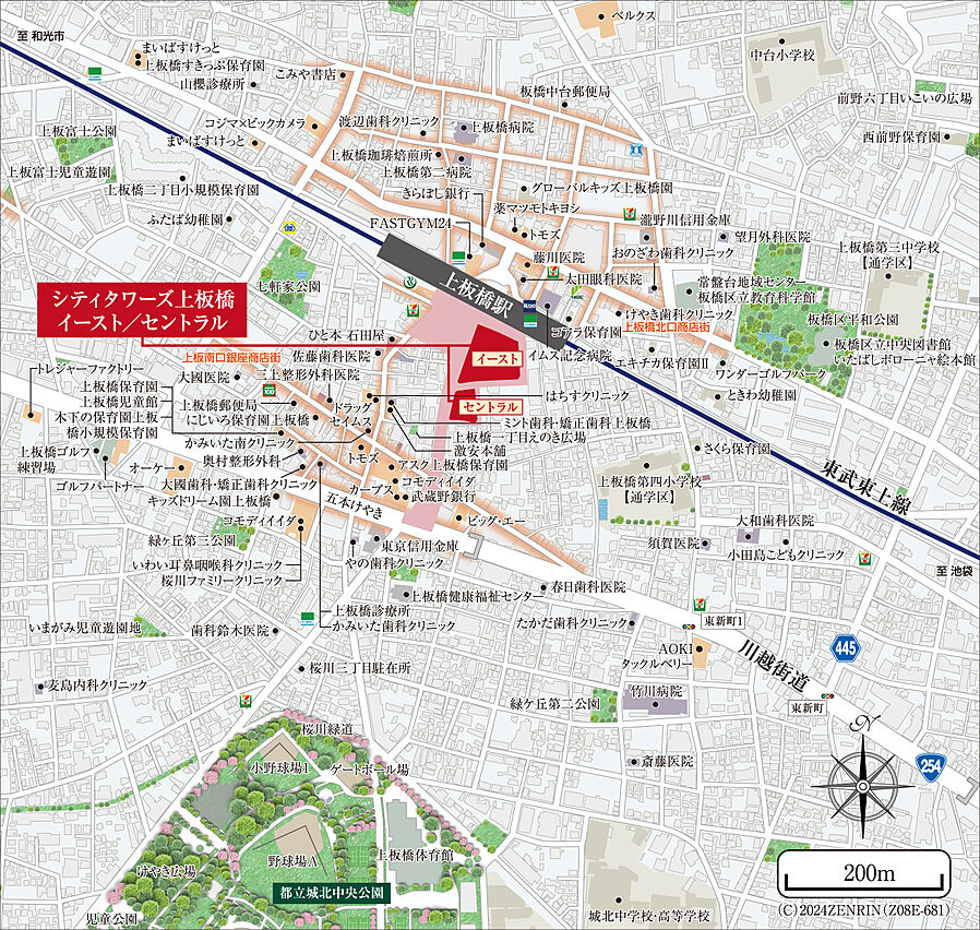 シティタワーズ上板橋セントラル：案内図