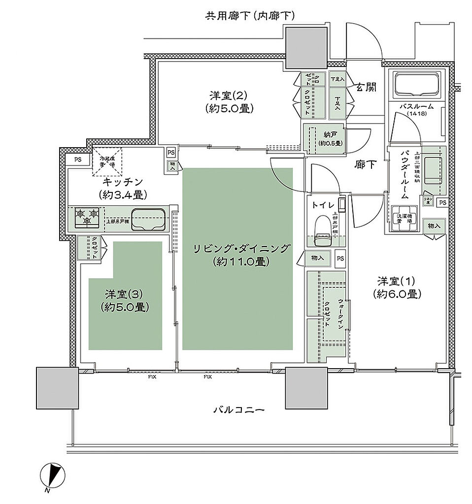 W CITY TOWERS 間取り WB-3