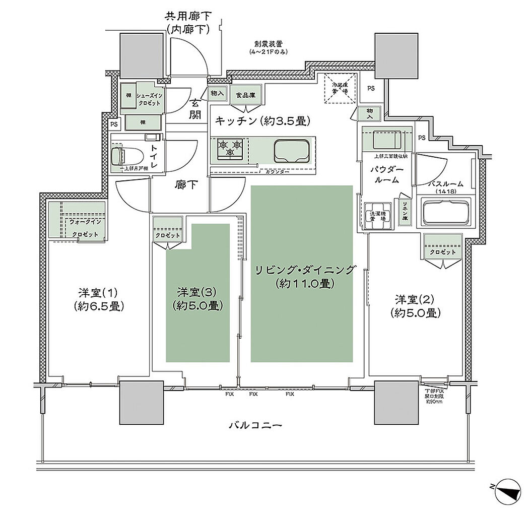 W CITY TOWERS 間取り WD-3