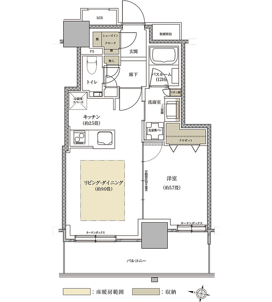 ザ・札幌タワーズ　イーストタワー 間取り EB