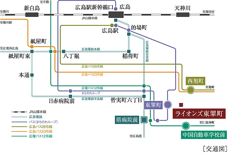ライオンズ東翠町 アクセス図