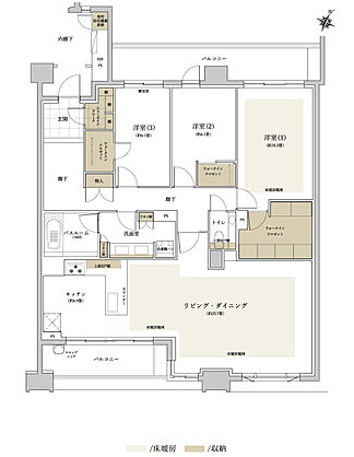ザ・ライオンズ覚王山 間取り Q