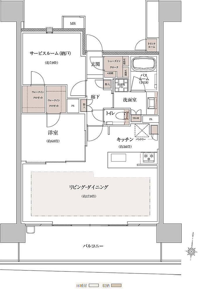 ザ・ライオンズ横川 間取り F