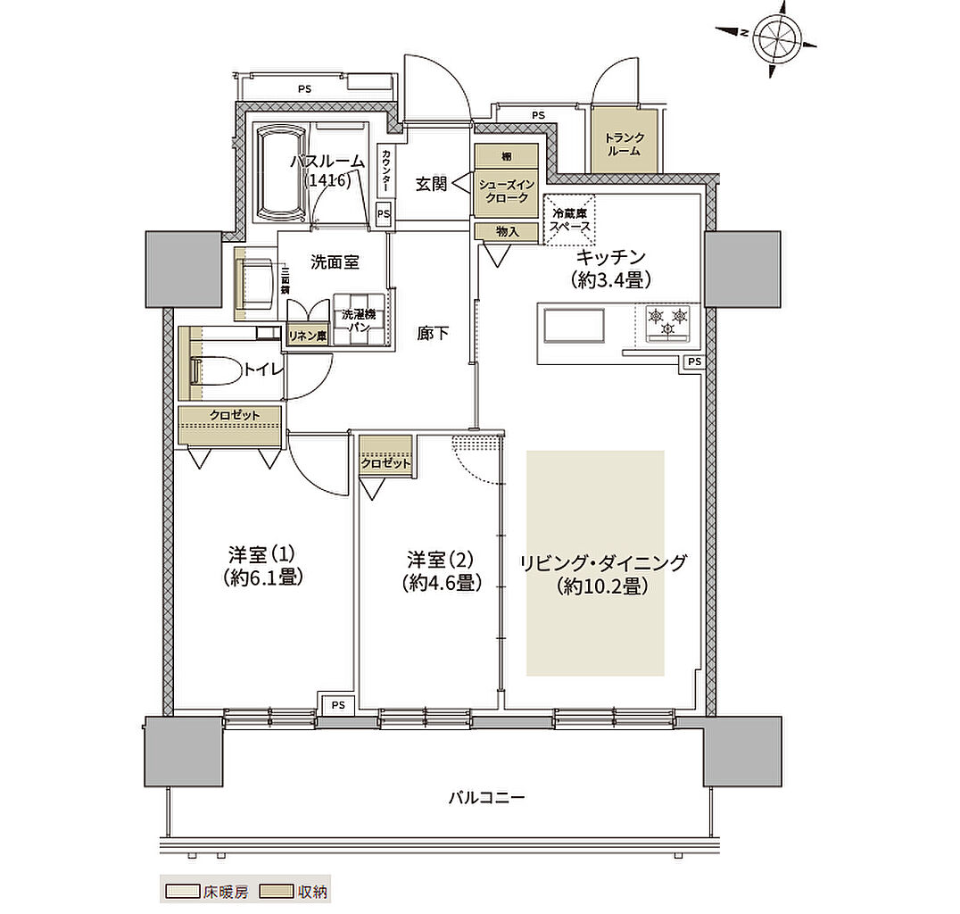 ザ・ライオンズ札幌北九条 間取り B2