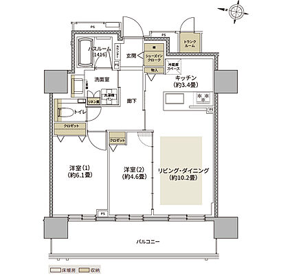 ザ・ライオンズ札幌北九条 間取り B2