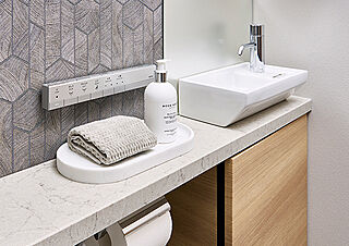 ザ・ライオンズ本郷 フィオレストーンの手洗いカウンター