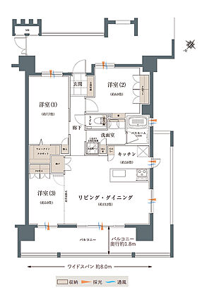 ザ・ライオンズ那覇新都心 間取り D1