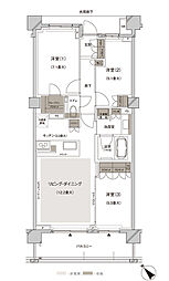 [Z] ■LDが12畳超・主寝室(洋室１)が7畳超と広く、家具の配置がしやすいプラン。
■LDのウォールドアを開け放てば約17.2畳のゆとりある空間に。