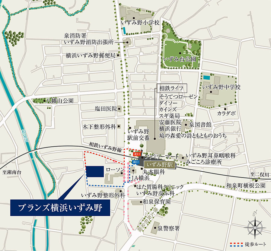 ブランズ横浜いずみ野：案内図