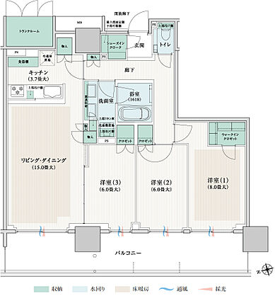 ブランズタワー橋本 間取り 90Dt